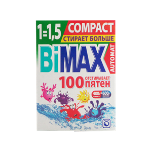 Изображение Bimax 100 Pyaten Stiralnyy Porosok 400gr Automat