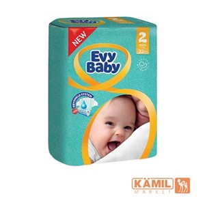 Resmi Evy Baby Mini Elast New Cocuk Bezi 32x8 (3-6kg)