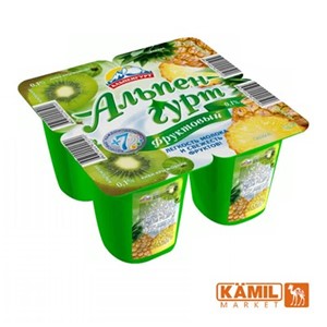 Изображение Alpengurt Fruktoviy Yogurt 0,1% Kiwi/ananas 100gr