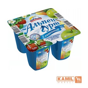 Изображение Alpengurt Yogurt 100gr 4,5% Zemlyanika/yabloko/grusha