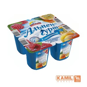 Изображение Alpengurt Yogurt 100gr 4,5% Malina/persik/marakuya