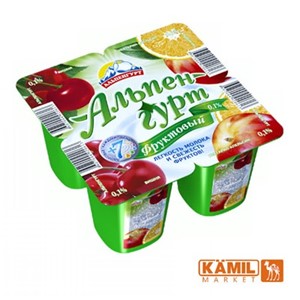 Resmi Alpengurt Yogurt 100gr 0,1% Visne/nektar/portakal